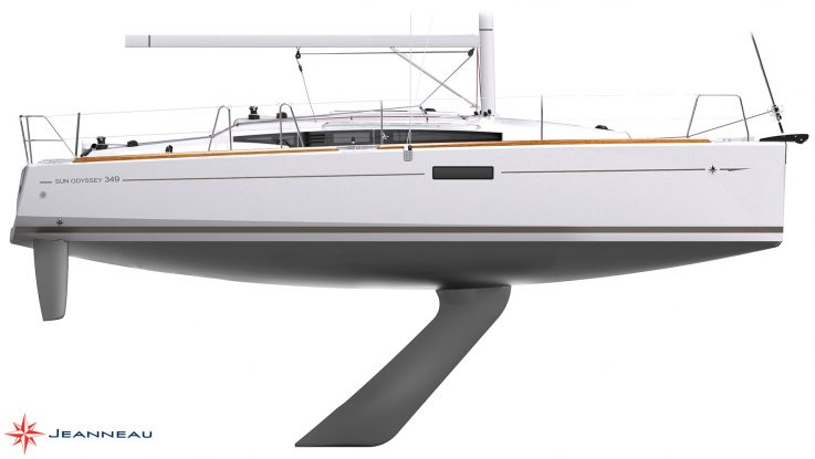 Sun Odyssey 349 lift keel model at Sanctuary Cove Boat Show